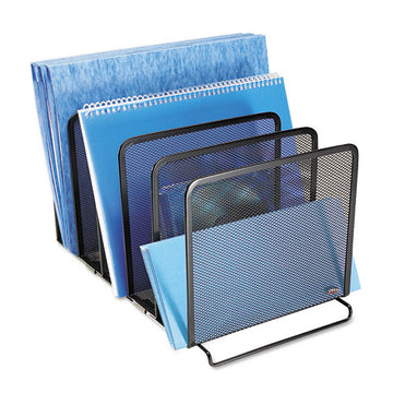 Rolodex™ Mesh Stacking Sorter, 5 Sections, Letter To Legal Size Files, 8.25" X 14.38" X 7.88", Black freeshipping - TVN Wholesale